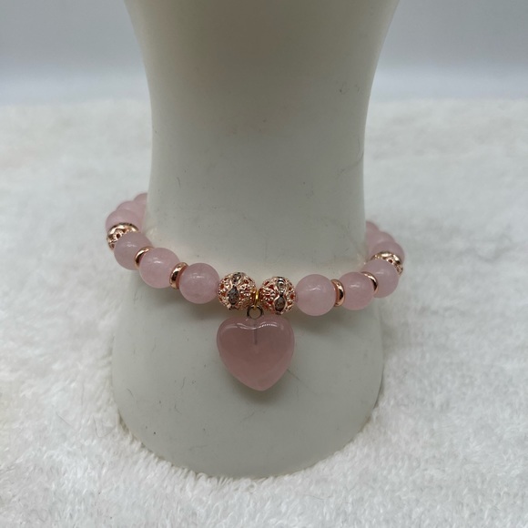 Rose Quartz Bracelet Set - Picture 3 of 4